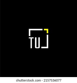 TU initial monogram logo with square style design