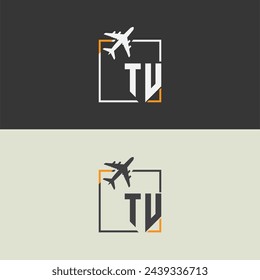 TU initial monogram logo with square style design. 