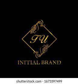 TU Initial wedding logo template vector	