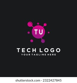 TU initials bubble logo template vector illustration stock image