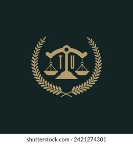 TU initials for law firm logo icon design vector image