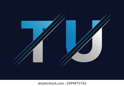 TU letter colorful logo in the circle. Vector Logo Illustration.