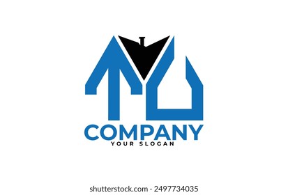 
TU letter creative real estate vector logo design.
