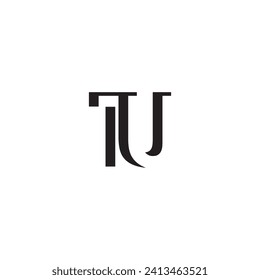 tu letter logo design illustrator 