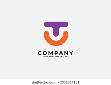 TU letter logo design on luxury background. UT monogram initials letter logo concept. TU icon design.