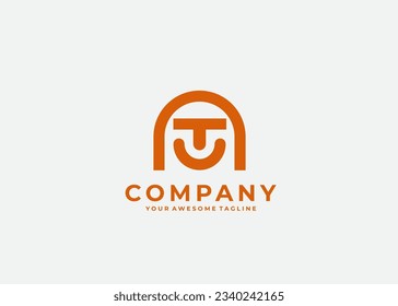 TU letter logo design on luxury background. UT monogram initials letter logo concept. TU icon design.