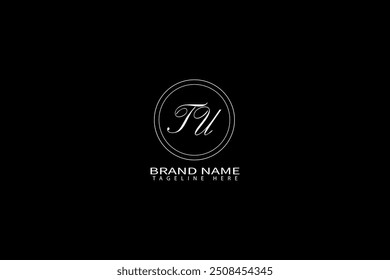 TU letter logo design on black background. TU creative initials letter logo concept. TU unique design