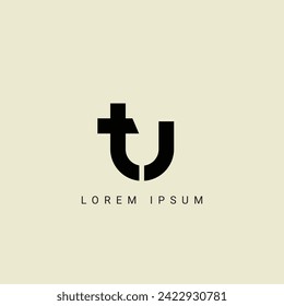 TU letter logo design. TU polygon, circle, triangle, hexagon, flat and simple style with white color variation letter logo set in one artboard. TU minimalist and classic logo. TU