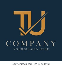 TU Letter Logo Design Template Vector. Creative initials letter TU logo concept.