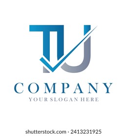 TU Letter Logo Design Template Vector. Creative initials letter TU logo concept.