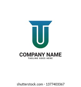 TU Letter Logo Template. TU Initial Logo Design. - Vector