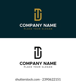 TU Letter Monogram Gold Minimalist Vector Logo