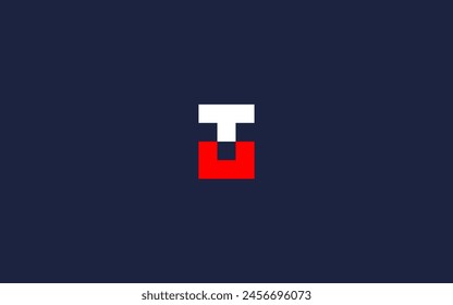 tu letter with square logo icon design vector design template inspiration