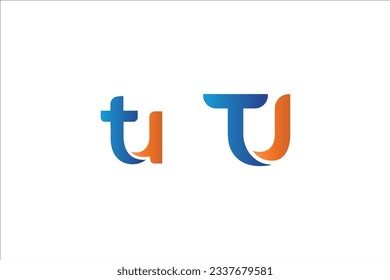 TU letter uppercase and lowercase logo design