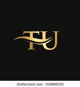 TU Linked Logo for business and company identity. Creative Letter TU Logo Vector with modern trendy