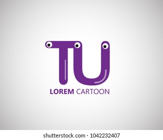 TU logo with cartoon style