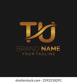 TU logo design. Trendy awesome artistic TU initial based Alphabet icon logo.