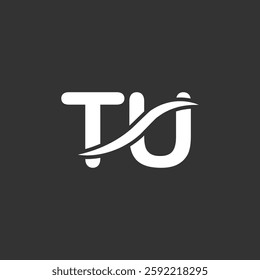 TU logo design. Trendy awesome artistic TU initial based Alphabet icon logo.