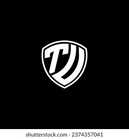 TU logo monogram emblem style with shield shape design template ideas