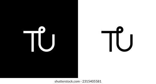 TU Logo, TU Monogram, Initial TU Logo, Letter TU Logo, Icon, Vector