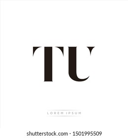 TU logo monogram isolated on white background