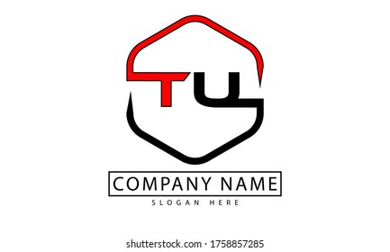 TU Logo. Vector Branding Letter Element graphic illustration.