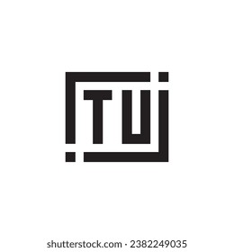 TU minimalist geometric symbol logo in high quality professional design that will print well across any print media