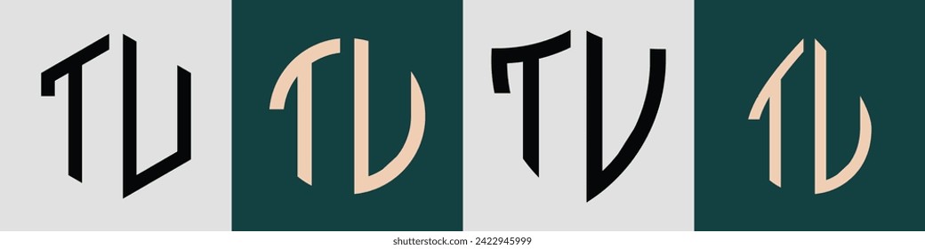 TU modern initial letter logo design vector bundle. It will be suitable for which company or brand name start those initial.