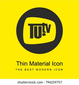 Tu tv logo bright yellow material minimal icon or logo design