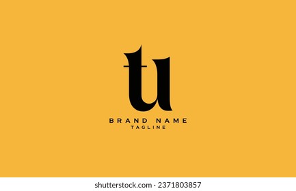 TU, UT, Abstract initial monogram letter alphabet logo design