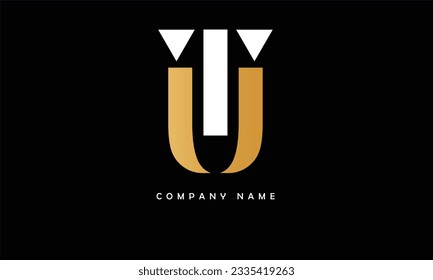 TU, UT Abstract Letters Logo Monogram