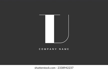 TU, UT Abstract Letters Logo Monogram