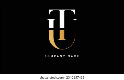 TU, UT Abstract Letters Logo Monogram