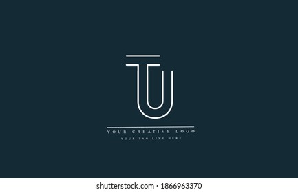 TU UT abstract vector logo monogram template