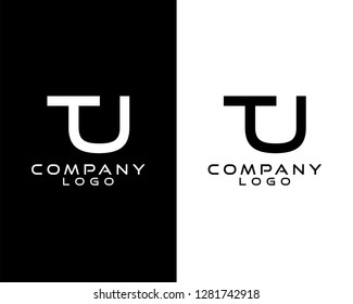 tu, ut initial letter company letter logo vector