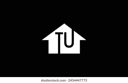 TU UT Initialen Immobilien Gebäude Firmenlogo Design