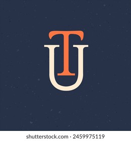 TU UT Letter Logo template brand corporate creative identity. Stock vector illustration isolated