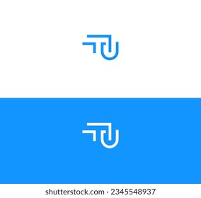 tu, ut letter modern branding logo