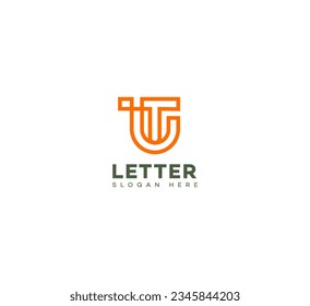 tu, ut letter modern branding logo