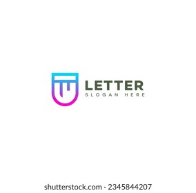 tu, ut letter modern branding logo