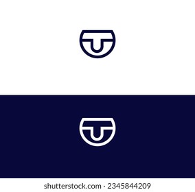 tu, ut letter modern branding logo