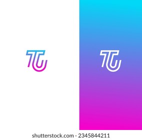 tu, ut letter modern branding logo