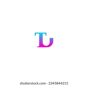 tu, ut letter modern branding logo