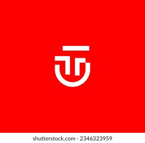 tu, ut letter modern branding logo