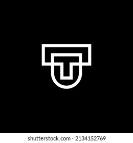 TU UT logo. the letter T and U perfectly combined into a new, modern and original Logo