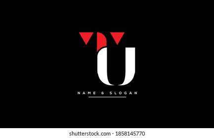 TU ,UT ,T ,U  Abstract letters logo monogram