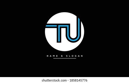 TU ,UT ,T ,U  Abstract letters logo monogram