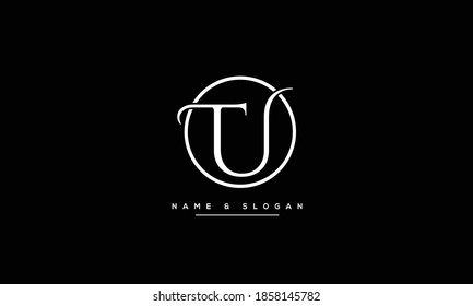 TU ,UT ,T ,U  Abstract letters logo monogram