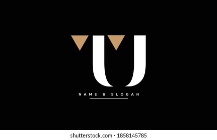 TU ,UT ,T ,U  Abstract letters logo monogram