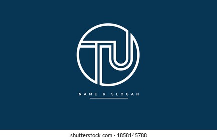 TU ,UT ,T ,U  Abstract letters logo monogram